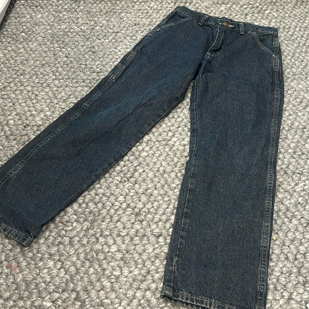 Legendary Gold Blue Denim Dungarees Size 12